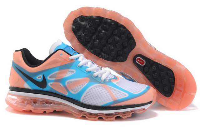 Nike Air Max 2012 Mens White Blue Pink Shoes - Click Image to Close